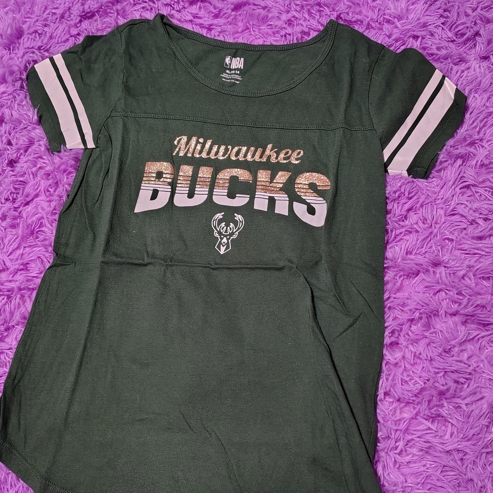 NBA Milwaukee Bucks Kids Dark Green Tee